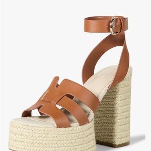 Elegant Tan Platform Heels